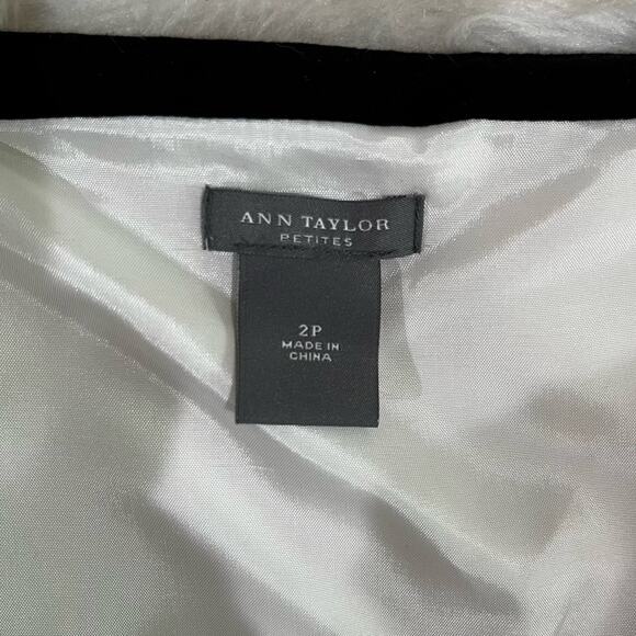 NEW Ann Taylor Silk Classic Structured Strapless Two-Tone Fit Flare Midi Dress - Picture 11 of 16